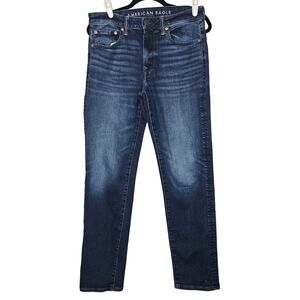 American Eagle Athletic Straight 30x31 Mens Dark Wash Jeans